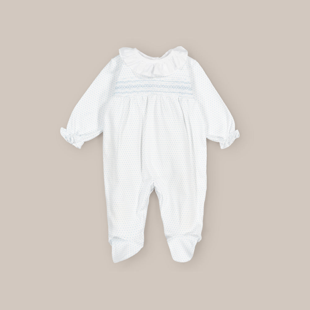 PIJAMA ALGODÓN BEBÉ LUNAR AZUL
