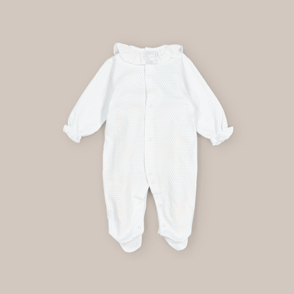 PIJAMA ALGODÓN BEBÉ LUNAR AZUL