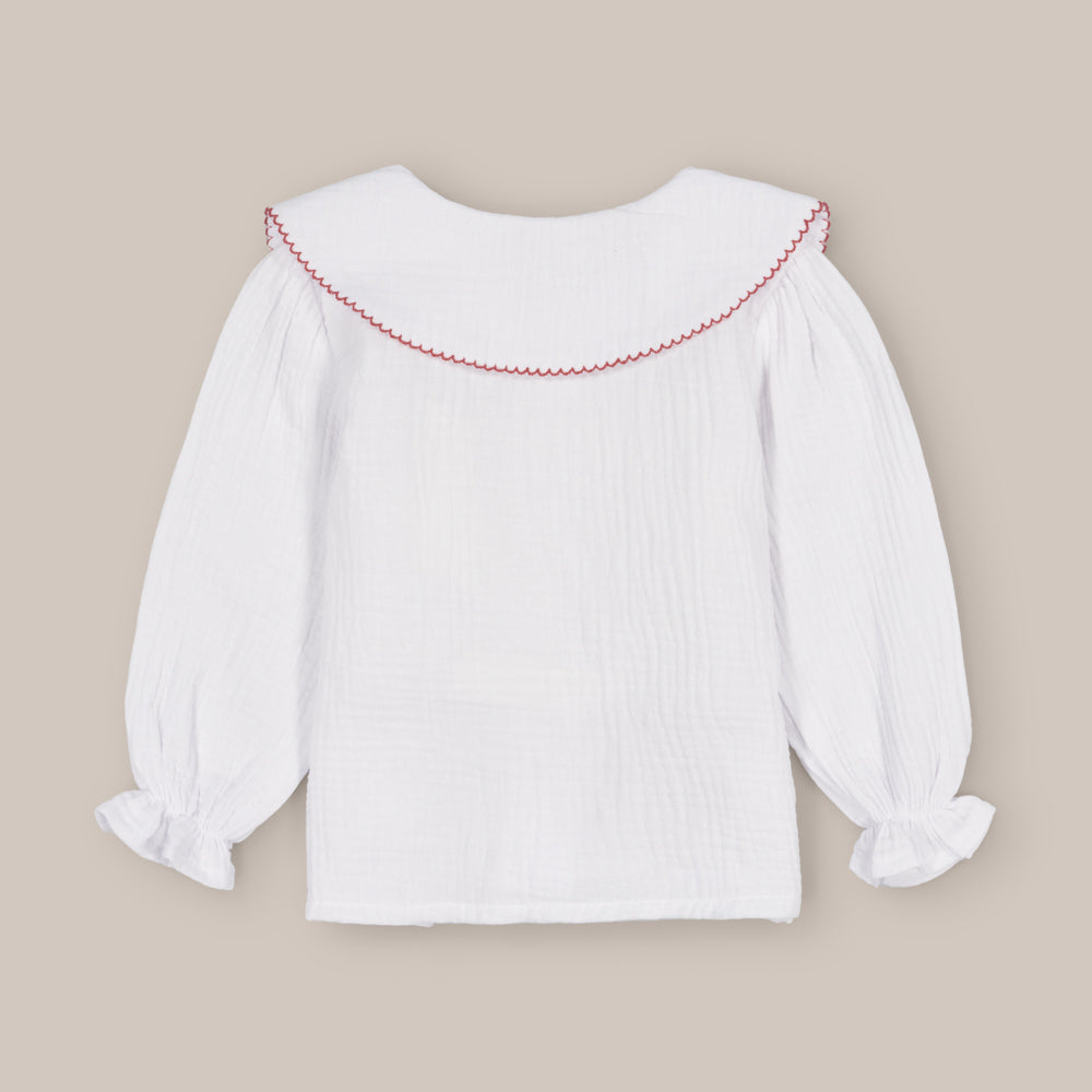 CAMISA NIÑA GROSELLA
