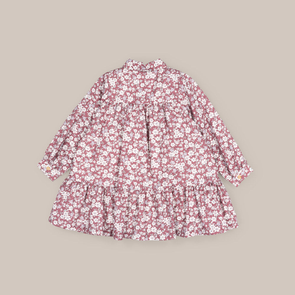 VESTIDO NIÑA BURGUNDI