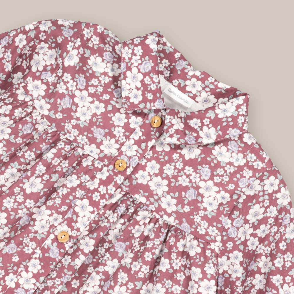 VESTIDO NIÑA BURGUNDI