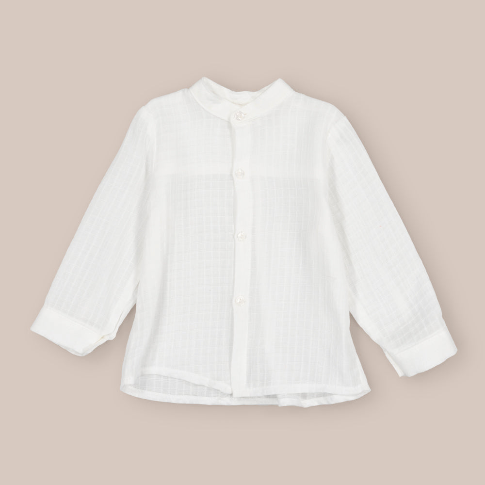CAMISA MANGA LARGA CUADRILLE BLANCO