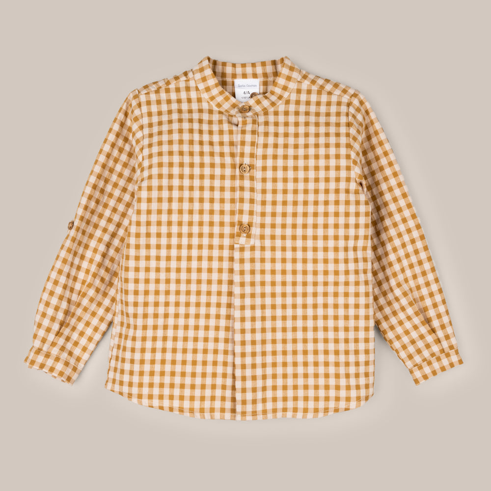 CAMISA MANGA LARGA CARAMEL