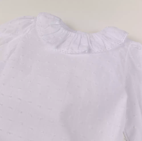 CAMISA MANGA LARGA PLUMETI  BLANCO