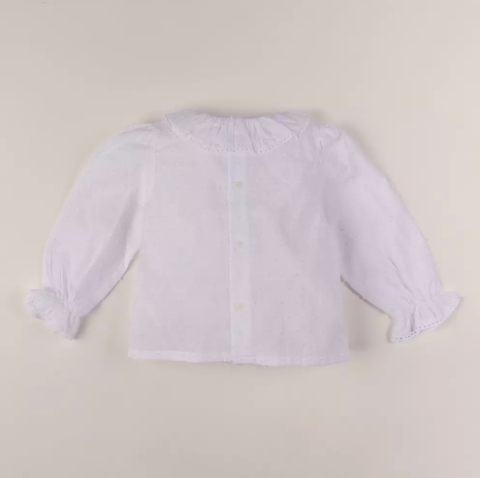 CAMISA MANGA LARGA PLUMETI  BLANCO