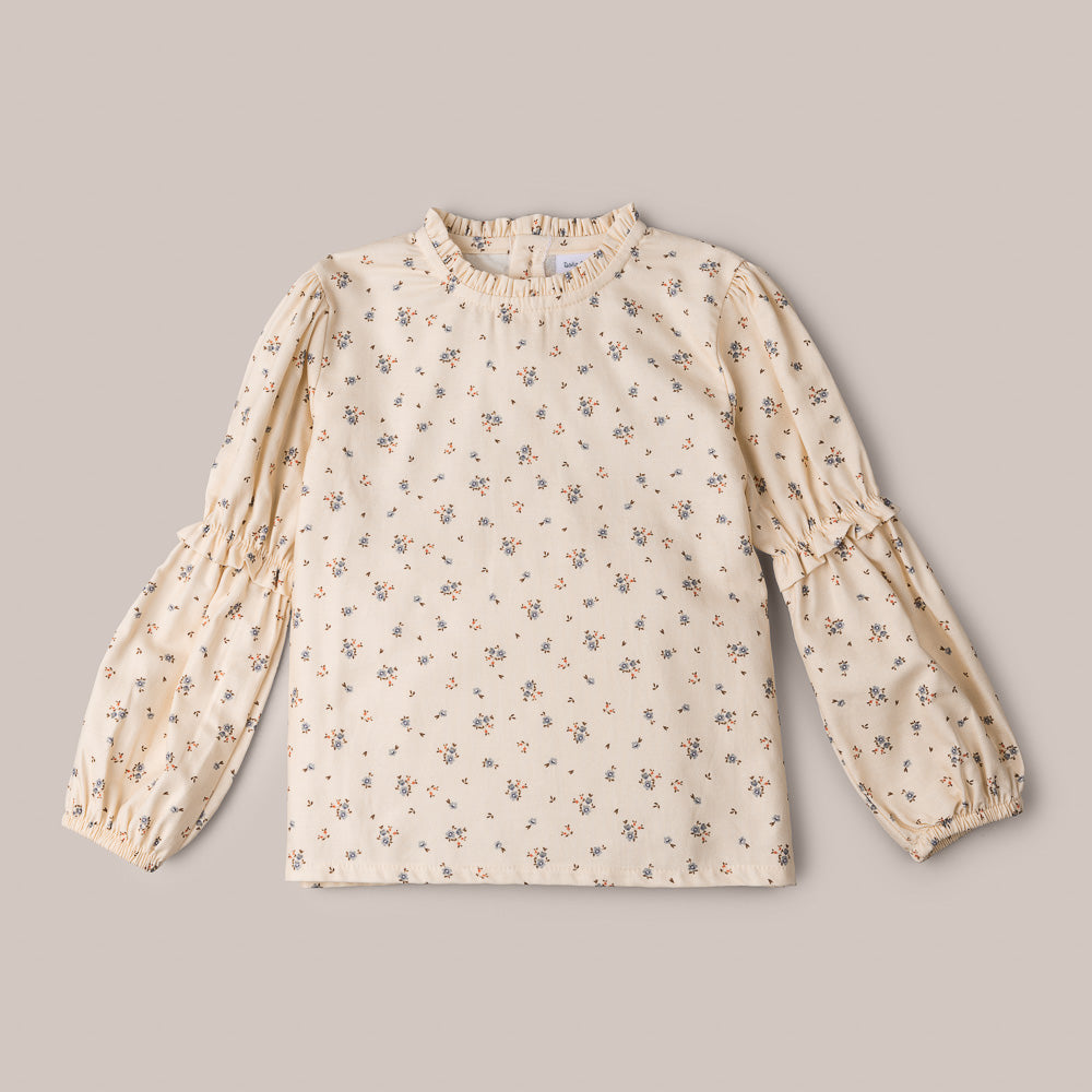 BLUSA MANGA LARGA MILLEFIORI BEIGE