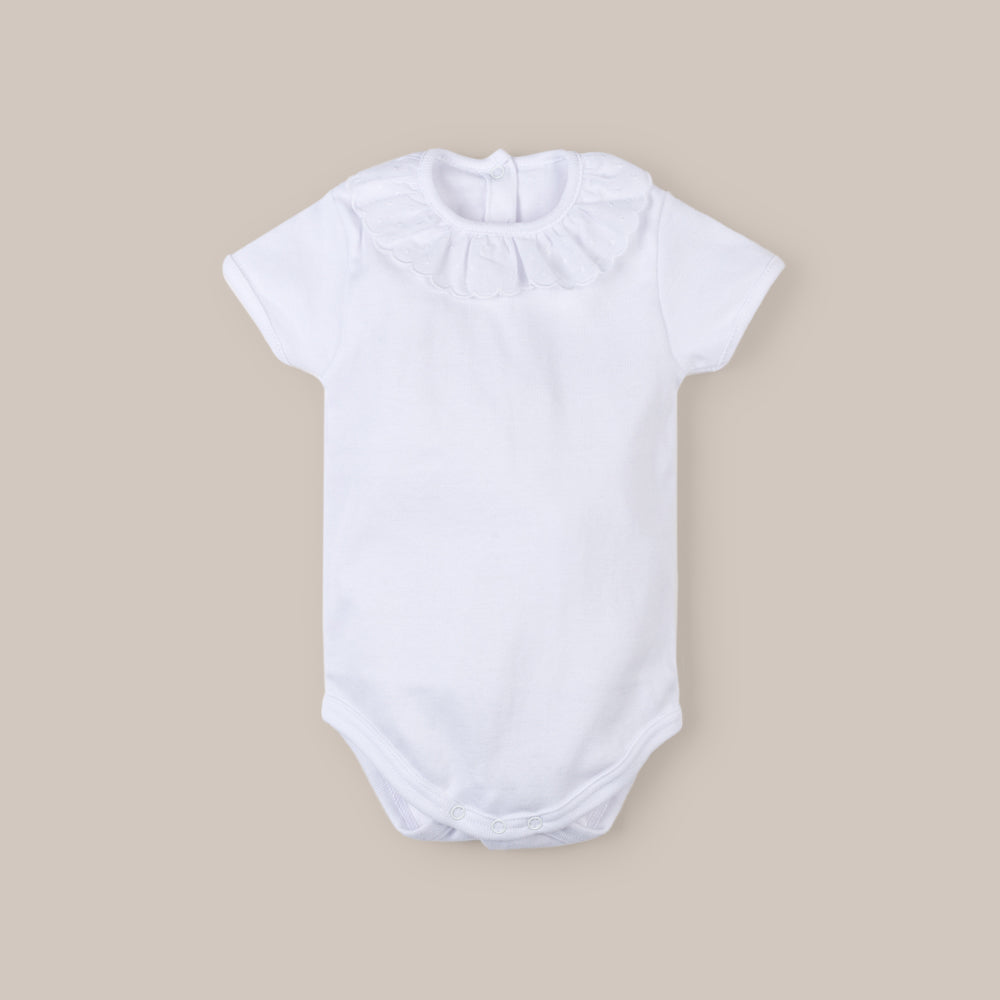BODY CUELLO PLUMETI MANGA CORTA BLANCO