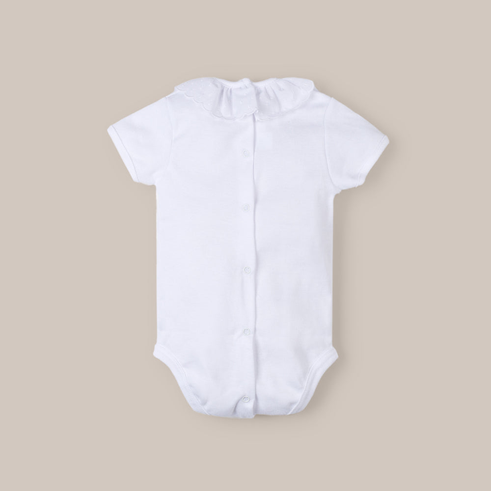BODY CUELLO PLUMETI MANGA CORTA BLANCO