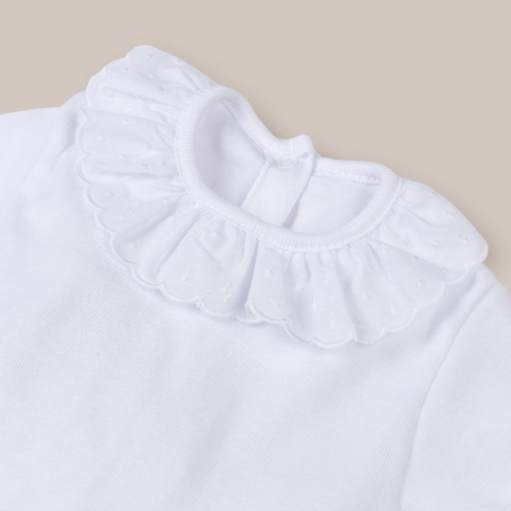 BODY CUELLO PLUMETI MANGA CORTA BLANCO