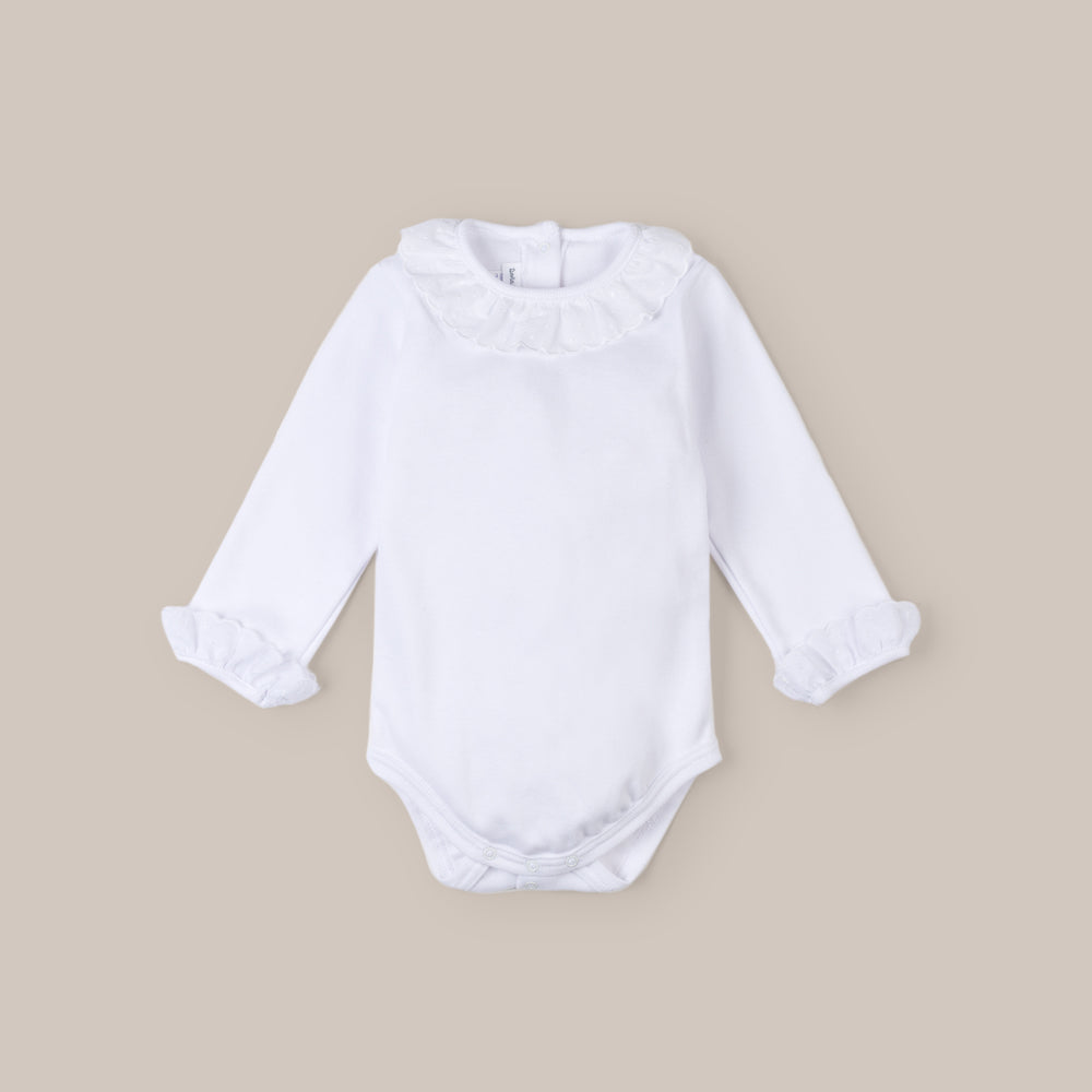 BODY CUELLO PLUMETI MANGA LARGA BLANCO