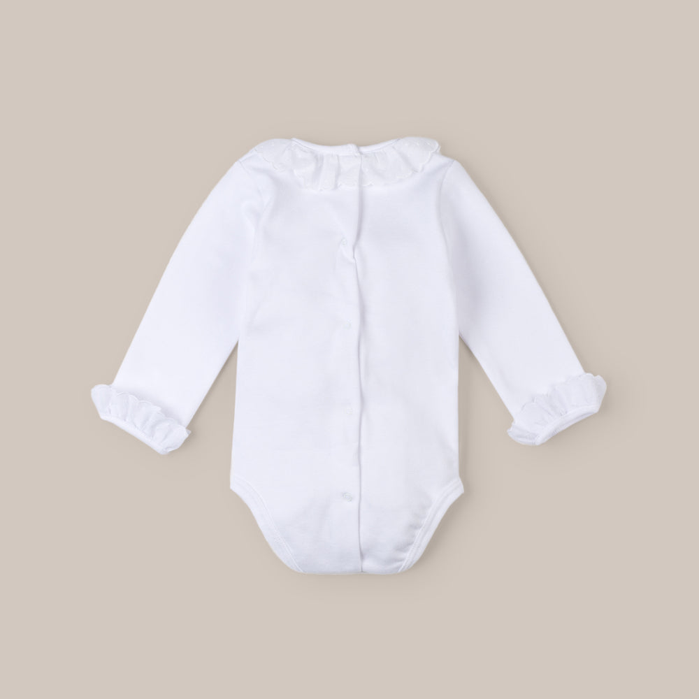 BODY CUELLO PLUMETI MANGA LARGA BLANCO