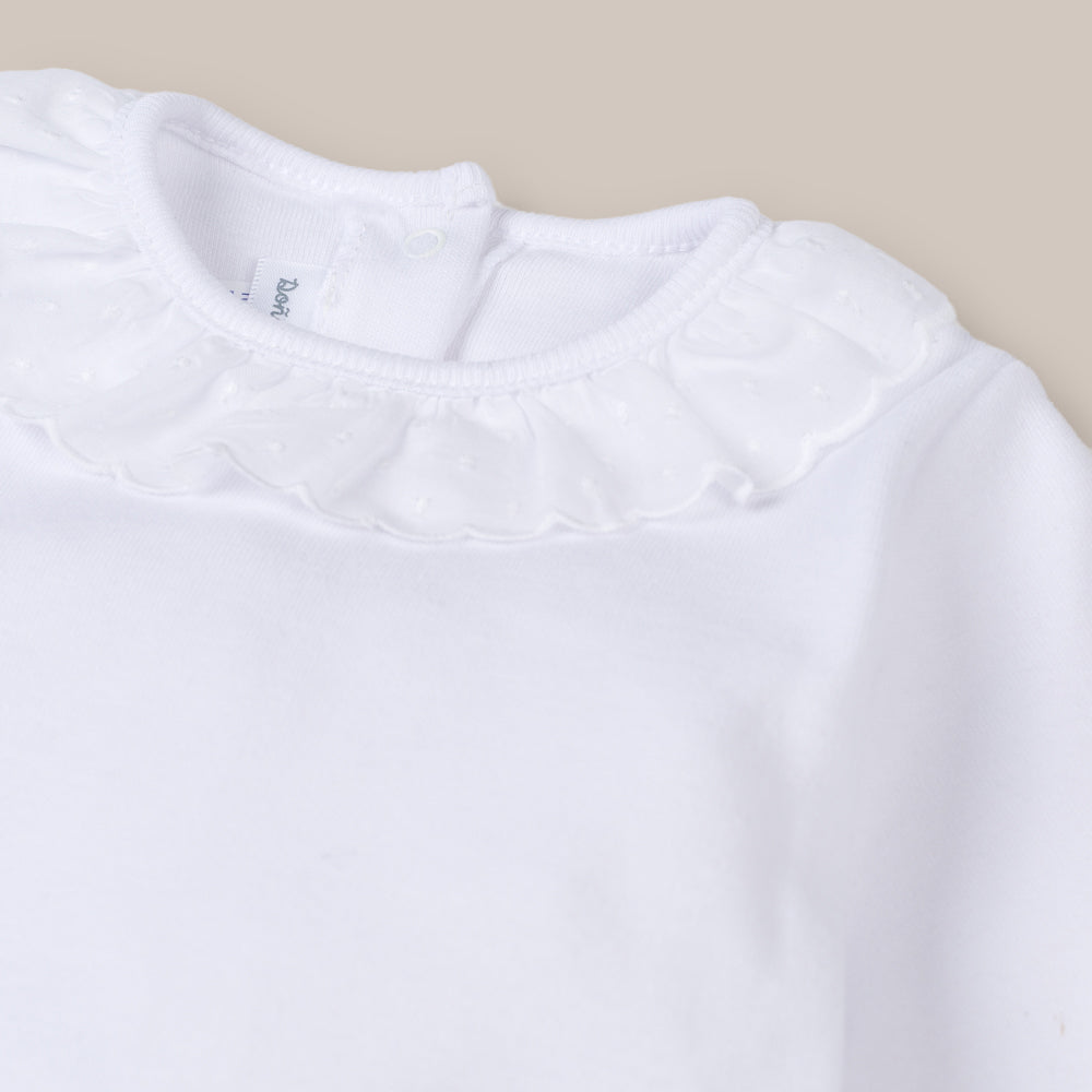 BODY CUELLO PLUMETI MANGA LARGA BLANCO