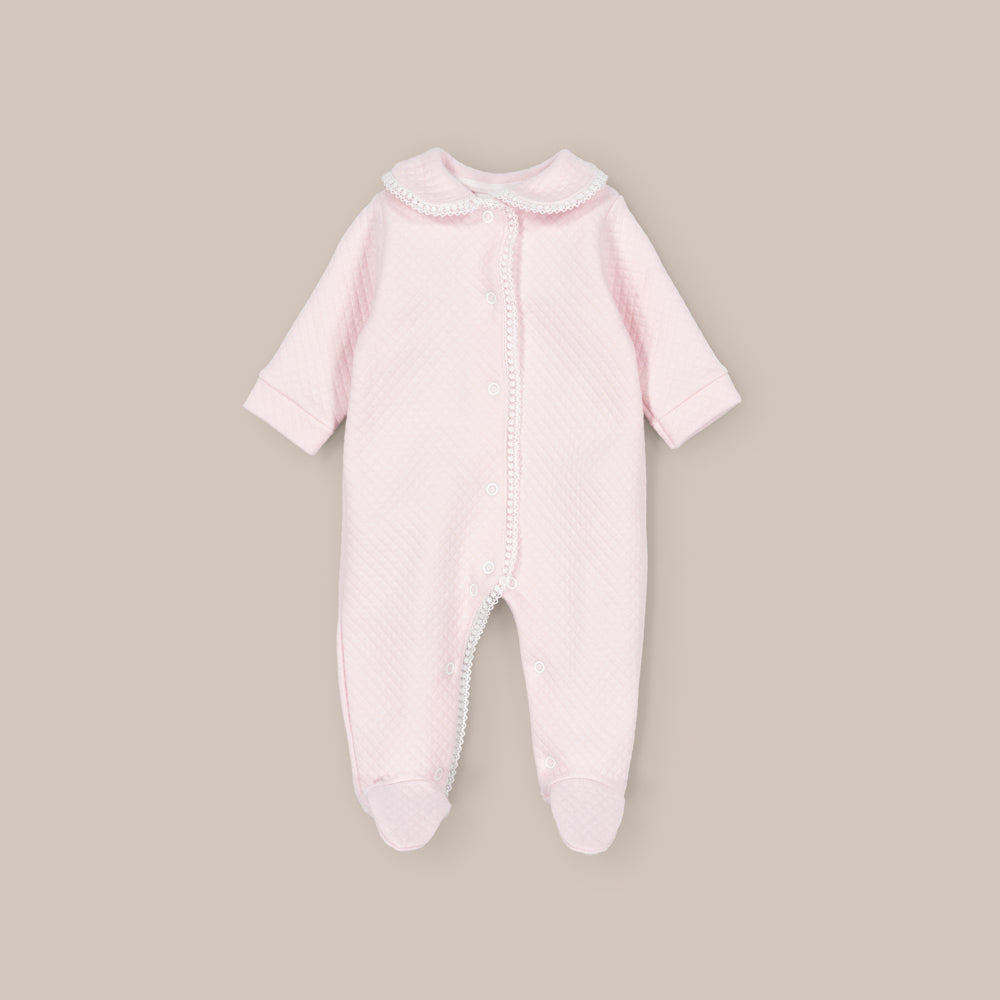 PIJAMA BEBÉ ROMBITO ROSA
