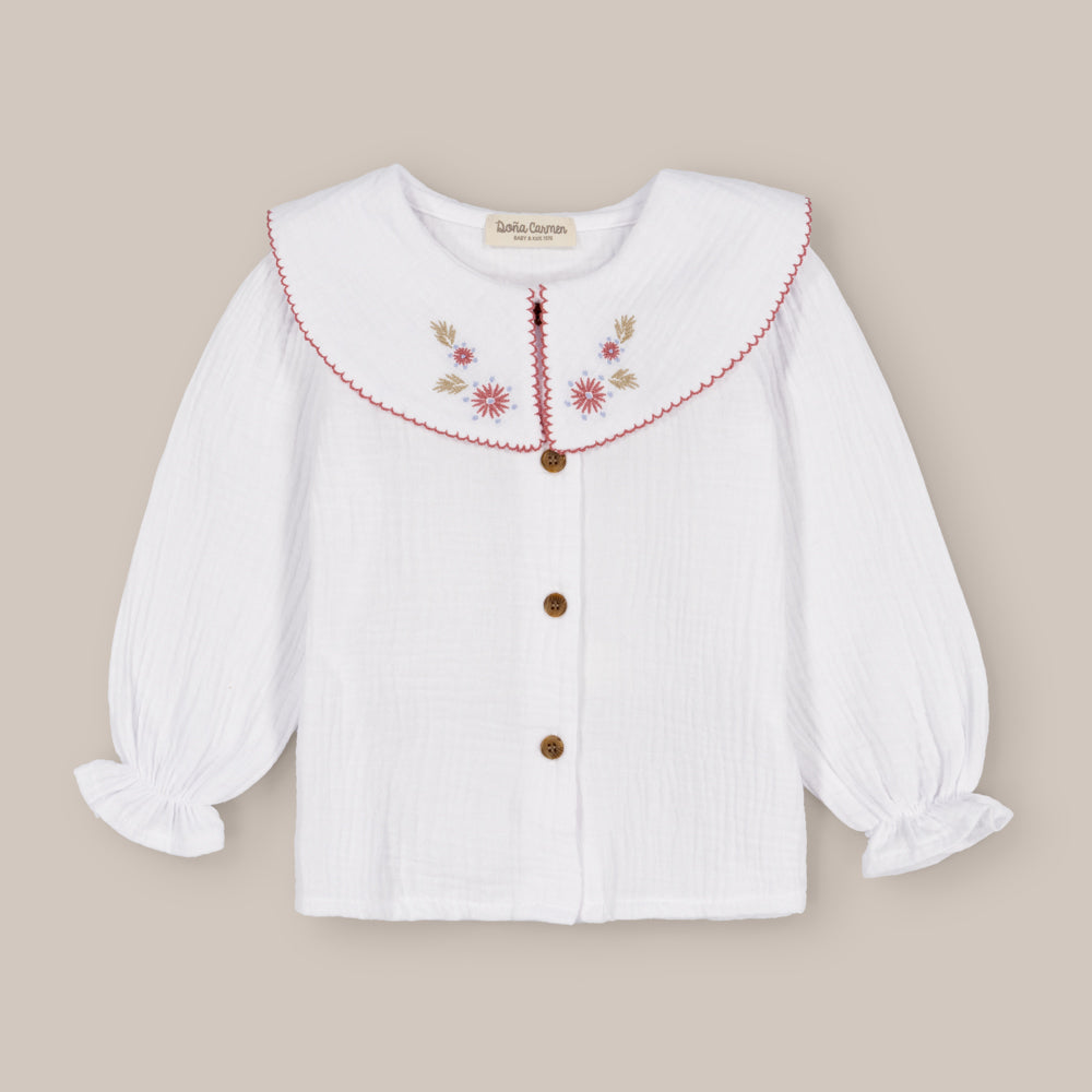 CAMISA NIÑA GROSELLA