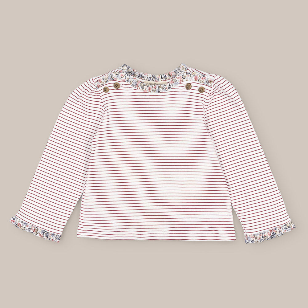 BLUSA NIÑA ALGODON GROSELLA