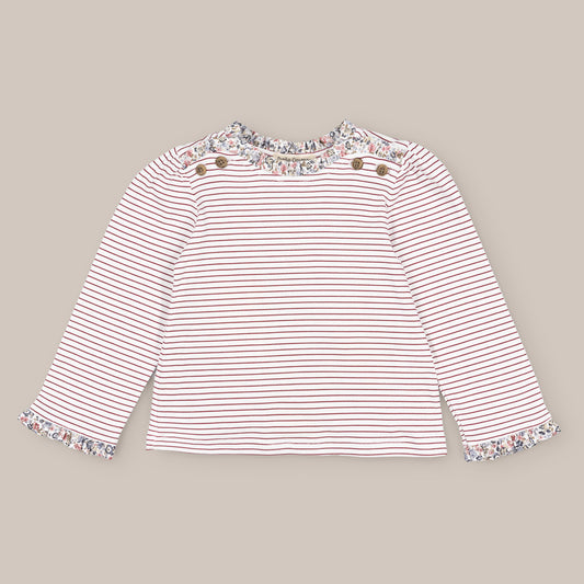 BLUSA NIÑA ALGODON GROSELLA