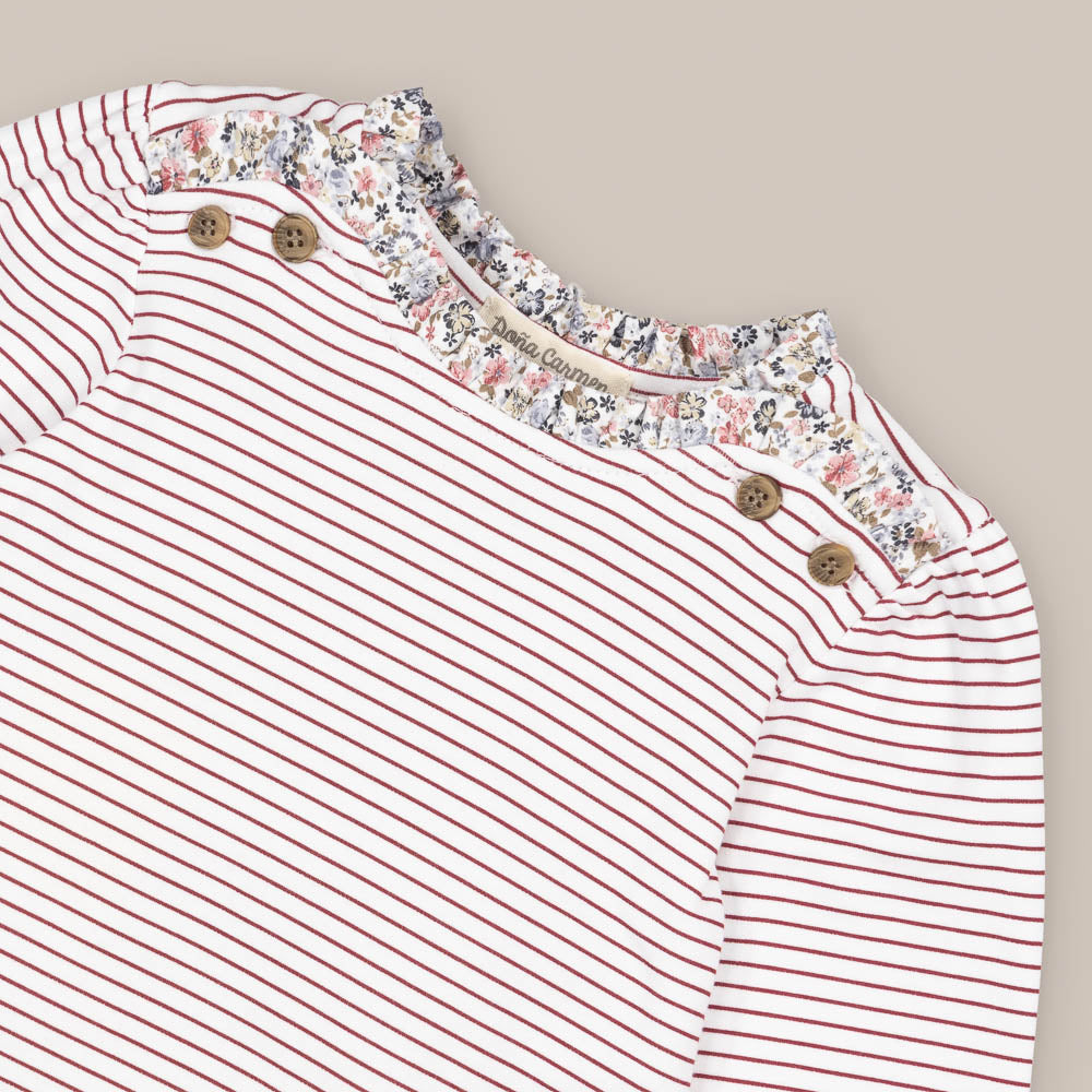 BLUSA NIÑA ALGODON GROSELLA