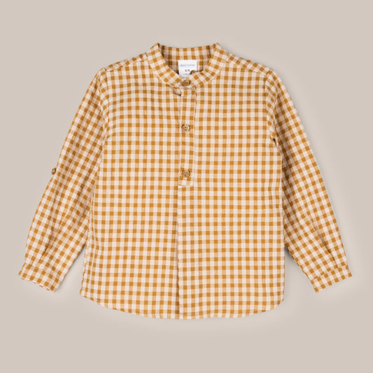 CAMISA MANGA LARGA CARAMEL